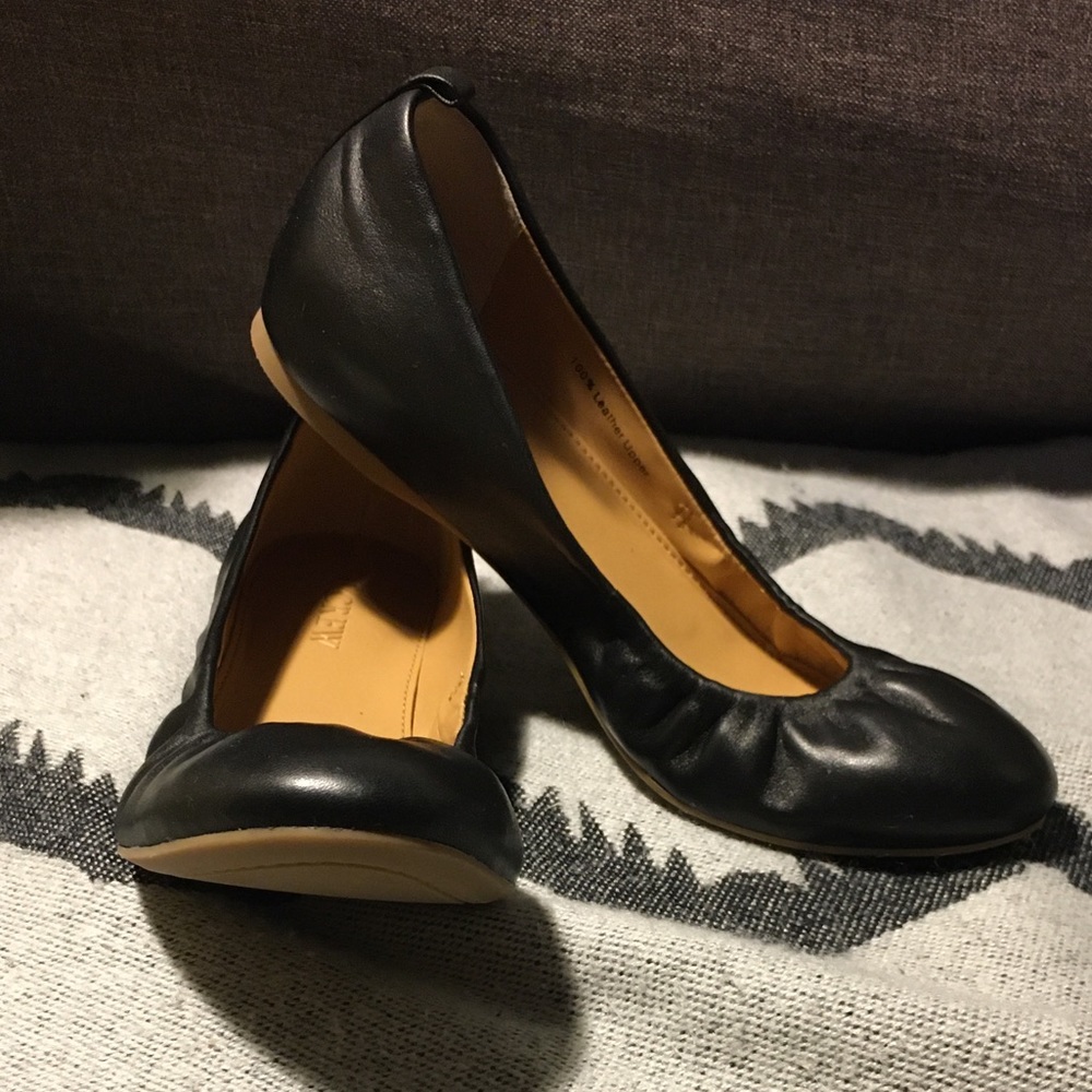 JCrew black flats, 6.5